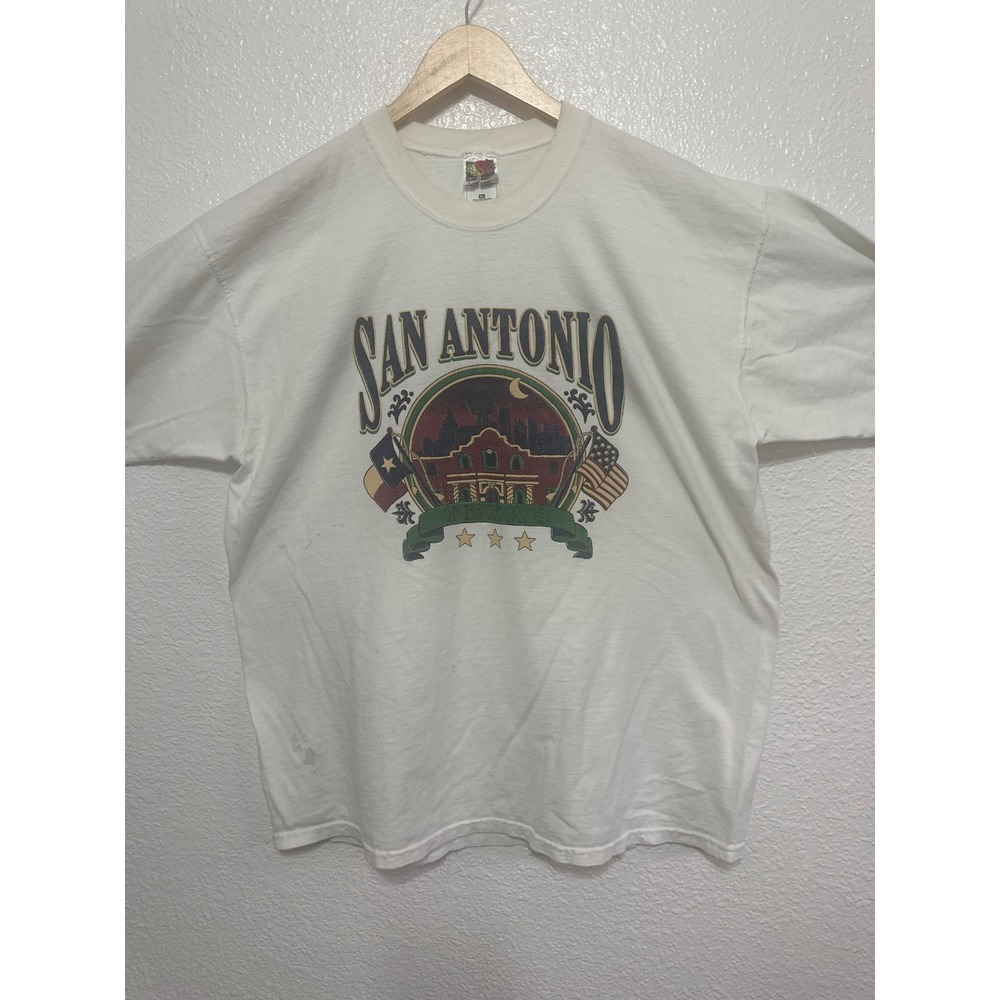 Vintage San Antonio Texas Graphic T-Shirt White XL Single Stitch
